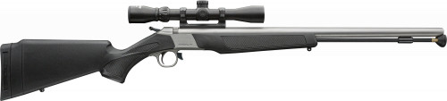 CVA Wolf V2 Scope Combo .50 Stainless Steel with Black Synthetic Stock Muzzleloader Rifle KonuShot 3-9x32 Scope
