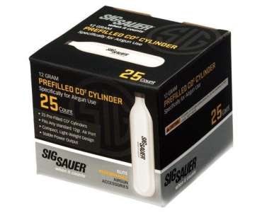 Sig Sauer CO2 12 Gram 25 Pack AC 12 25 798681537525 370x301